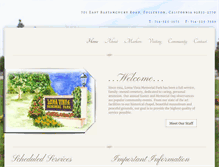 Tablet Screenshot of lomavistamemorialpark.com